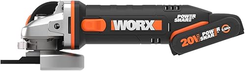 WORX WX800.9 Li-Ion Akku-Winkelschleifer 20V – Kompakter Schleifer mit schmalem Körper & Zusatzhandgriff schleift & schneidet alle Materialien mit optimaler Kontrolle – Ohne Akku & Ladegerät - Cheap-Us
