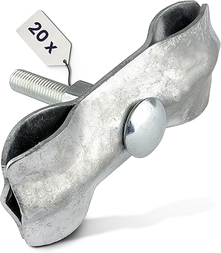 Wallbach® 20er Set Hochwertige Mobilzaun Verbinder Verbindungsschellen aus Metall/Bauzaunschelle - Cheap-Us