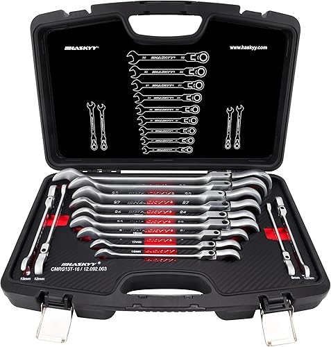 Gelenk Ratschenschlüssel Set Ring Maul Schlüssel Satz 8-32mm Werkzeug 13 tlg - Cheap-Us