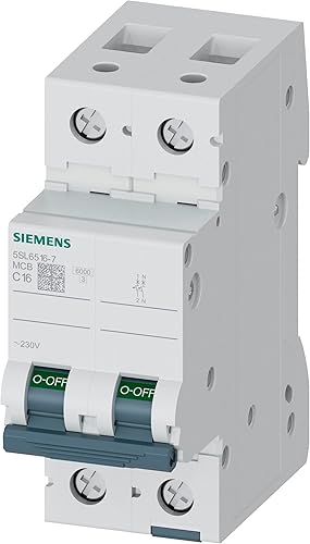 Siemens 5sl6 – Automatischer Leitungsschutzschalter 230 V 6 kA 1 + Neutral polig C 16 A - Cheap-Us