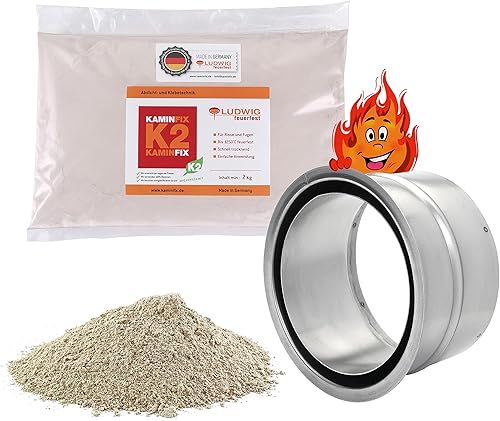 Doppelwandfutter + 2kg Schamottemörtel. Doppelwandfutter in unterschiedlichen Ø zum anschließen von Rauchrohr, Stahlrohr, Ofenrohr. Der richtige Anschluss für Ofen/Kamin. (Ø 150) - Cheap-Us