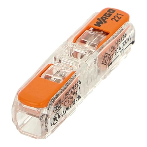 Wago 221-2411 Durchgangsverbinder mit Hebel für alle Leiterarten max. 4mm² (60 St.) - Cheap-Us
