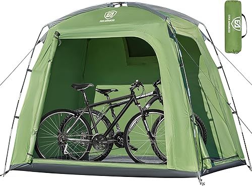 EVER ADVANCED Fahrradzelt für 2-3 Fahrräder, Fahhrradgarage 200x120x165cm, PU 4000MM Wasserdicht Gerätezelt für Fahrräder, Motorräder, Gartenwerkzeuge, Tragbarer Kompakter Fahrradschuppen für Freien - Cheap-Us