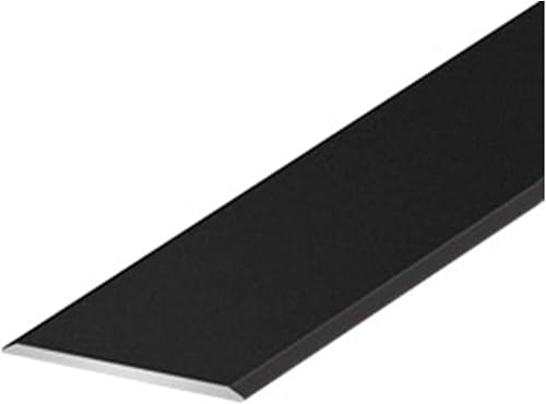 Flacher Bodenübergangsstreifen 0,8' / 1,4' / 2' / 2,4' Breit, Türstangen Aus Metall for Lücken Im Laminatboden, Türschwellenabdeckung Aus Aluminium, Schneidbar (Farbe : Schwarz, Größe : Width 2cm/0. - Cheap-Us