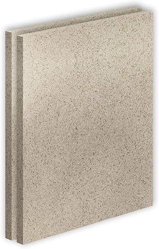 Vermiculite Platte Schamott-Ersatz für Kamin-Ofen Feuerraum Auskleidung SF600 500x300mm 25mm Stärke Temperaturbeständig bis 1100 °C mind. 600kg/m³ Rohdichte (x3) - Cheap-Us