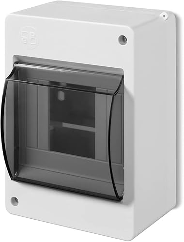 ELEKTRO-PLAST Aufputz Kleinverteiler Verteilerkasten Sicherungskasten 1-reihig 4 Module IP30 Hellgrau - Cheap-Us