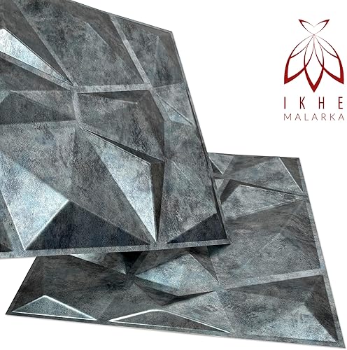 Gold 3D Paneele PVC 50cm x 50cm Kunststoffpaneele 20 Stück Wandpaneele Brushed Gaming Zimmer Wand Decke 3D Optik Diamant PVC 3D Platten - Cheap-Us