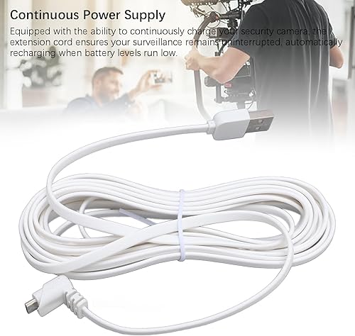 Dpofirs Stromkabel for Arlo Pro for Arlo Pro 2 for Arlo GO for Arlo Light, Überwachungskamera-Stromverlängerungskabel, Überwachungskamera-Ladekabel-Ersatz (4m/13,1ft) - Cheap-Us