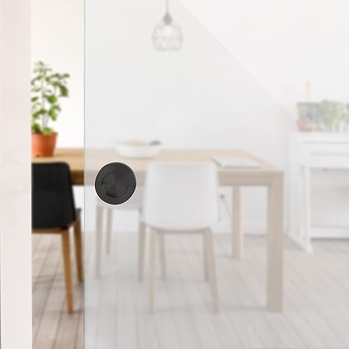 SOTECH Schiebetürgriff TEYO Silber eloxiert Ø 70 x 10 mm selbstklebend (3M VHB) Möbelgriff Edelstahl Muschelgriff für Glas-Türen & Zimmertüren Griffmuschel zum Aufkleben Glastürgriff - Cheap-Us