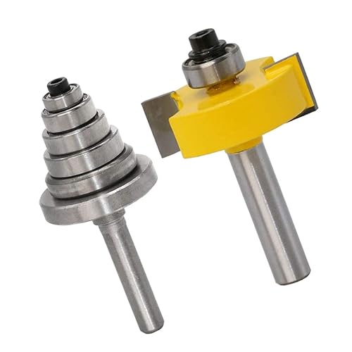 joyMerit Falzfräser Mit 6 Teiligem Lagersatz 8 Mm Schaft Holzbearbeitungswerkzeug - Cheap-Us