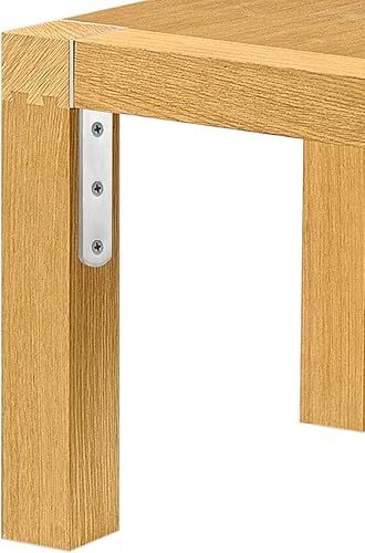 QWORK® 8 Stück 160mmx20x3mm Edelstahl Lochplatte Flachverbinder , Halterung Metallverbinder , Holzverbinder Flache Ecke Brackets , mit 48 Befestigungsschrauben - Cheap-Us