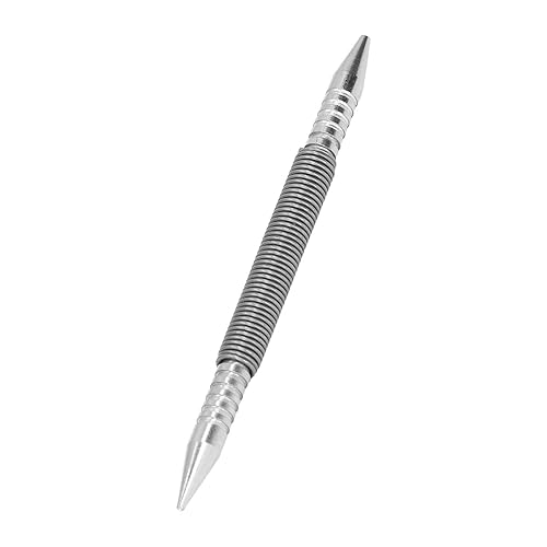 Dual Head Combo Nail Setter, Punch Small Exquisite Metall Double Head Nail Head Setter Center Spring Nail Punch Tool Hammerless Double Ended Punch Tool - Cheap-Us