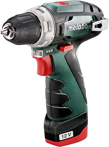 Metabo PowerMaxx BS Basic Akku-Bohrschrauber 12V 2x Li-Ion- Ladegerät LC 12- Kunststoffkoffer - 600984500 - Cheap-Us