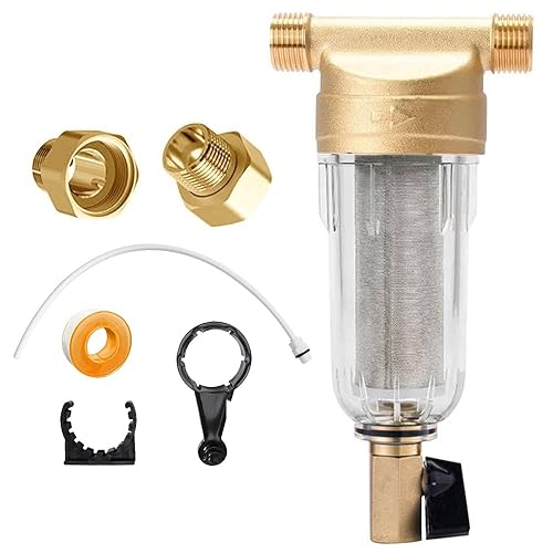 Rückspülfilter Wasservorfilter, 3/4 Zoll Spin Down Sediment Wasserfilter, Wasserfilter mit Adapter, 40 Mikron Water Filter, Vorfilter Sedimentfilter für Brunnenwasserschlauch Vorfilter - Cheap-Us