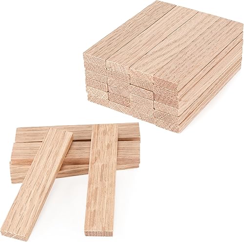 Pavlleen 30 Stück Bastelholz klötzchen,Bastelholz OHNE Klebeband,Eichenholz Bastelklötzchen,Holzbausteine bastelklötzchen,100x20x7 mm holzklötze,für DIY Projekte Deko und Bauen - Cheap-Us