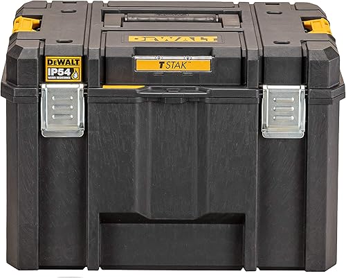 DEWALT TSTAK Tiefe Werkzeugbox VI, DWST83346-1 (44l Volumen, großvolumige Box, kombinierbar mit anderen TSTAK-Boxen, sichere Verwahrung von Elektrowerkzeugen und Handwerkzeugen, IP54), Multi, One size - Cheap-Us