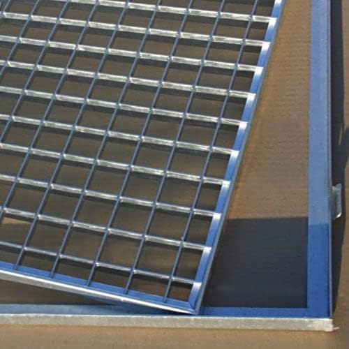 SPH Gitterrost verzinkt 500x1000mm mit ZARGE Maschenweite 30x30mm Gesamthöhe 23mm - Cheap-Us