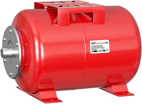 Wiltec Ausdehnungsgefäß 24 Liter, Membrankessel für Hauswasserwerke und Druckerhöhungsanlagen mit EPDM Membran - Cheap-Us