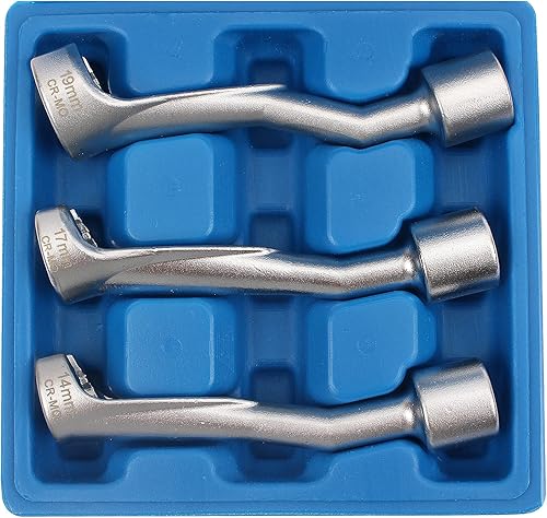 CCLIFE 3tlg 1/2' Leitungsschlüssel SW 14-17 - 19 mm Offen Schlüssel für Diesel Kraftstoffleitung Einspritzleitung Werkzeug - Cheap-Us