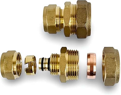 Adapter-Reduzierstück für Kunststoffrohr auf Kupferrohr (16 mm Kunststoff x 22 mm Kupfer) - Cheap-Us