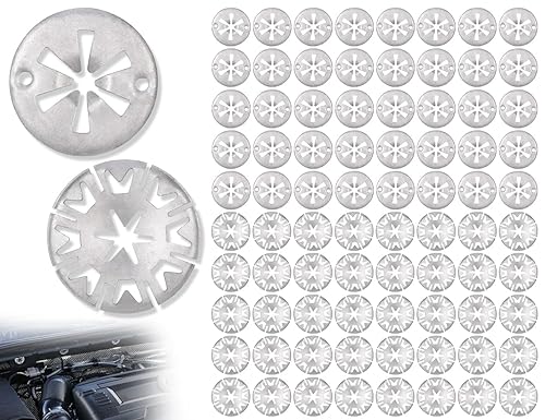 KAPSING 60 Stück Klemmscheiben Hitzeschutzblech,Metall Star Lock Sicherungsscheiben,Car zündkerzenstecker,zündkerzenschlüssel,zur Befestigung von Clips und Hitzeschildern unter der Haube - Cheap-Us