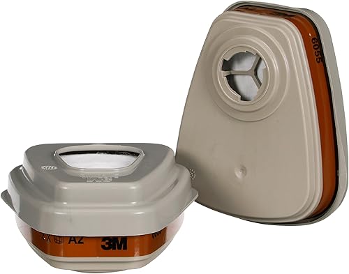 3M 6002 CR Ersatzfilter für Farbspritzarbeiten 6002CR – Austauschfilter mit Schutzstufe A2P2 für 3M Halbmasken für Farbspritz- & Maschinenschleifarbeiten – 1 Filter mit Doppel-Atemventil, 18 x 9 x 24 cm - Cheap-Us