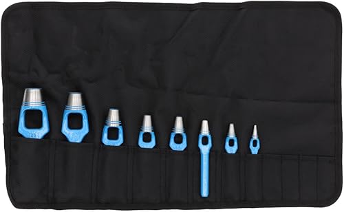 GEDORE Henkellocheisen-Satz, Set 8-teilig, Ø 3 - 25 mm, Gummi Leder Dichtungen Stoff, rund, Stanzeisen, 57304 - Cheap-Us