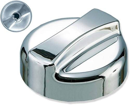 Neutrale Drehexcenter-Kappe - Drehknopf-Ersatzteil für Küchenspülen mit Excenterventil - Kunststoff in Chrom-Optik - 44 mm rund x 30 mm hoch - Cheap-Us