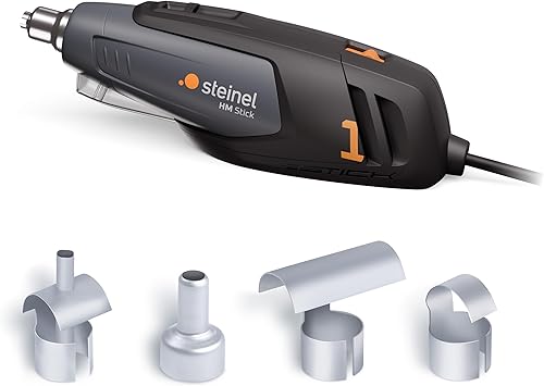 Steinel Heißluftpistole HM Stick, inkl. 4 Düsen, 350 W Heißluftfön, 400°-500°C, LED-Arbeitslicht, Heißluftgebläse zum Basteln und Modellbau - Cheap-Us