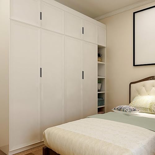 Heveer Schwarz Möbelgriffe 200mm Versteckte Schrankgriffe Küchengriffe mit Schrauben für Kleiderschrank Tür Schubladen 8 Stück - Cheap-Us