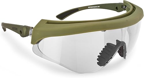 BERTONI Ballistische Schutzbrille Schießbrille Sicherheitsbrillen Beschlagungsfrei Bruchsicher Lens Italien - Arbeitsschutzbrille AF869 - Militär-Grün Soft-Touch - Cheap-Us