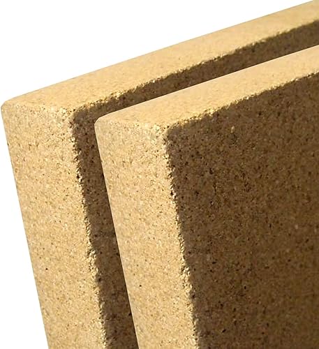 V1-30-2x - Vermiculite Platte - Schamotte Ersatz für Kaminöfen - Stärke: 30 mm - Maße: 400 x 300 mm - 2 Stück - Cheap-Us