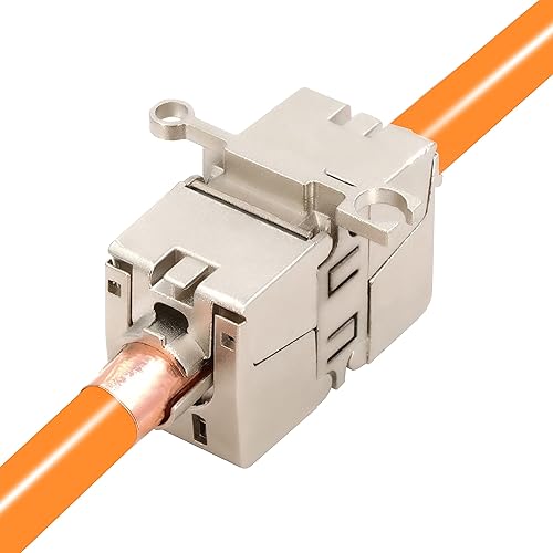 BIGtec werkzeugfreies CAT7 Verbindungsmodul - Netzwerkkabel Netzwerk Verlängerung Connection Box Kabel Verbinder für CAT.5 CAT.6 CAT.6A CAT.7 Verlegekabel Rohkabel Datenkabel - Cheap-Us