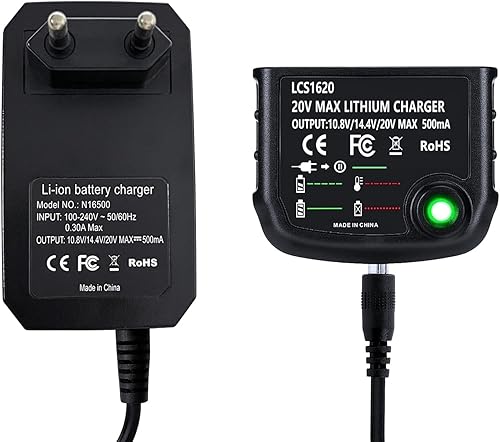 Umelee Li-ion Akku Ladegerät Ersatz LCS1620 Kompatibel mit Black & Decker Lithium-Akku 10,8V/14,4V/20V, LB20 LBX20 LBXR20 LBXR20-OPE LBX4020 LB2X4020 LBXR2020-OPE LB2X3020-OPE - Cheap-Us