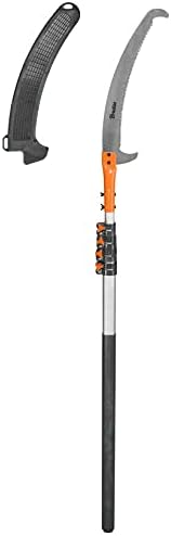 R.G. Astsäge Teleskopsäge Astschere 300cm Gartensäge Schere Baumsäge mit Asthaken 135-300cm, Gelb, Schwarz, Silber - Cheap-Us