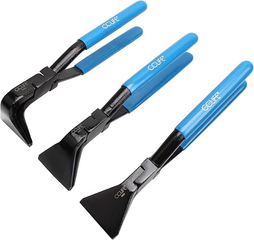 CCLIFE 3tlg 0° 45° 90° Falzzange Gerade Abgewinkelt Abkantzange Blechzange Maulbreite 60 mm - Cheap-Us