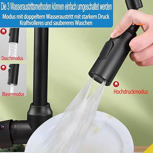 Wasserhahn Aufsatz Schwenkbar mit Schlauch, Küche Wasserhahn Verlängerung mit Perlatoren für Wasserhähne, Bad Brausekopf mit Wassersparer, Verlangerung Luftsprudler, Schwenkbrause Drehbar mit Adapter - Cheap-Us