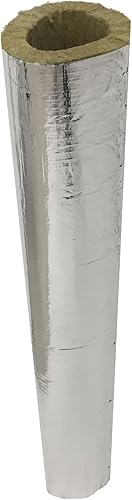Rohrschale aus Steinwolle mit Aluminiumüberzug, Isolierung für Kaminrohre und Heizungen 130 mm - Cheap-Us