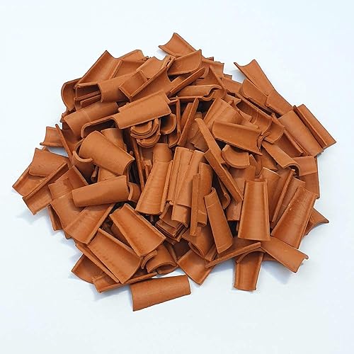 Miniaturdachziegel. Rote arabische gebogene Dachplatte 25 Mm. (200u.) - Cheap-Us