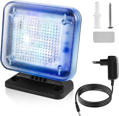 Asfrode TV Simulator, 12 LEDs Dummy TV Fernsehsimulator 3 wählbaren Programmen Energieeffizient Fernseh-Atrappe mit Zeitschaltuhr Komplett Netzadapter für Einbruchschutz - Cheap-Us