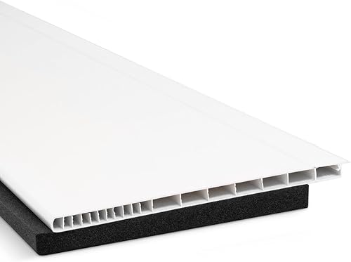 HausFux Rollladenkastendeckel/Rollokasten Abdeckung nach Maß - mit Dämmung - Made in Germany - individueller Zuschnitt - bis 3 m Länge (Weiß, T x L | 16 x 150 cm) - Cheap-Us