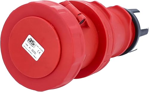 as - Schwabe CEE Stecker 400V/16A/5-polig - Starkstrom Stecker mit Schraubanschlüssen - Stromstecker Schlagfest - Zugentlastung - Spritzwassergeschützt IP44 - Made in Germany - Rot, 61420 - Cheap-Us