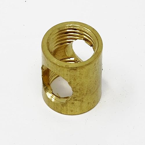 Auslass Muffe 2 Stück M10x1 ø 12x20mm seitliche Ovallöcher Röhrchen Gewinderohr Rohr Feingewinde Anschlussrohr Messing roh - Cheap-Us