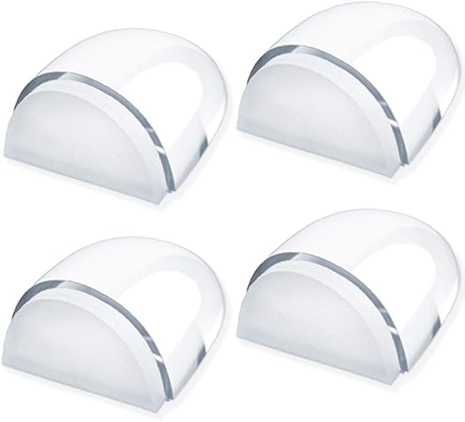 Hantoc 4er Set Türstopper Boden zum Kleben, Transparente Selbstklebende Bodentürstopper für alle Hartböden geeignet Türpuffer Boden Wandpuffer Zum Schutz Von Wand und Möbel - Cheap-Us