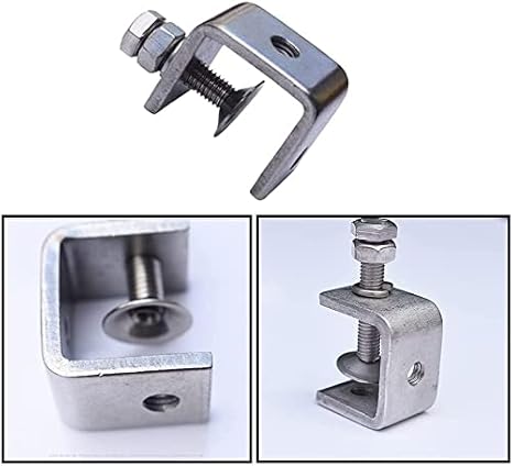 C-Zwingen Set, 2 Stück Heavy Duty C-Clamp, 65mm Edelstahl Heavy Duty Clamp, Holzbearbeitung Fixture Clamp, für Diy Holzbearbeitung, Schweißen, Tischlerei, Silberfarben - Cheap-Us