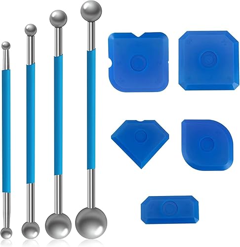 9 Stück Werkzeug Schaber Kit, Silikonentferner, Silikon Abzieher, Professionelles Silikon Werkzeugschaber Kit, für Badezimmer Küche Raum DIY Tool - Cheap-Us