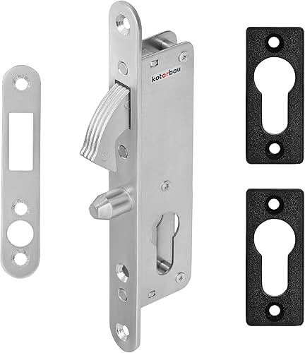 KOTARBAU® Hakenschloss Schiebetore Einsteckschloss H-35 Hakenfallenschloss Schiebetürschloss Verzinkt Korrosionsbeständig Schließblech Eingangstor - Cheap-Us