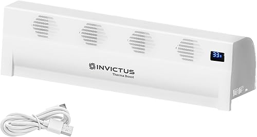 Genius Invictus Therma Boost Basic Akku Heizverstärker 2 Modi Display, Kabellos, Wärme Verteilung, Heizkörper Ventilator Heizungsaufsatz mit integrierter Thermostat Sparen Energie Heizkosten - Cheap-Us