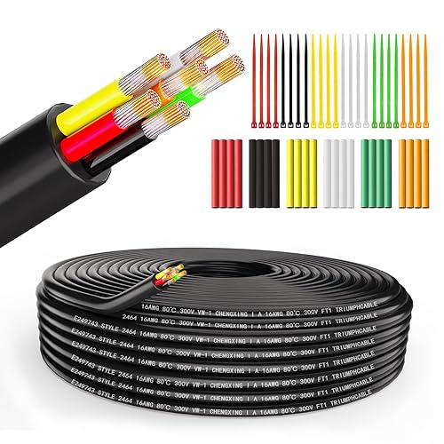 Wirelume 18AWG 4x0,75 mm² Elektrischer Kabel 4 Adrig Kabel 5V/12V/24V verseilt PVC Stromkabel 10FT/3M Niederspannung verzinnt Kupferkabel Mantelleitung Feuchtraumkabel Elektrokabel - Cheap-Us