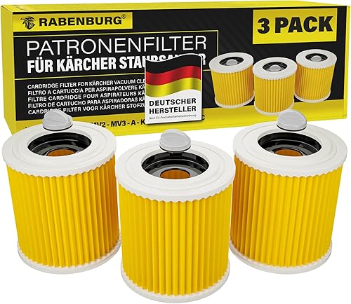 3 x Filter kompatibel mit Kärcher Staubsauger Premium WD3 WD2 WD3 WD1 MV3 MV2 WD 3 P Extension KIT Nass - & Trockensauger - gegen Feinstaub - Gerüche - Cheap-Us